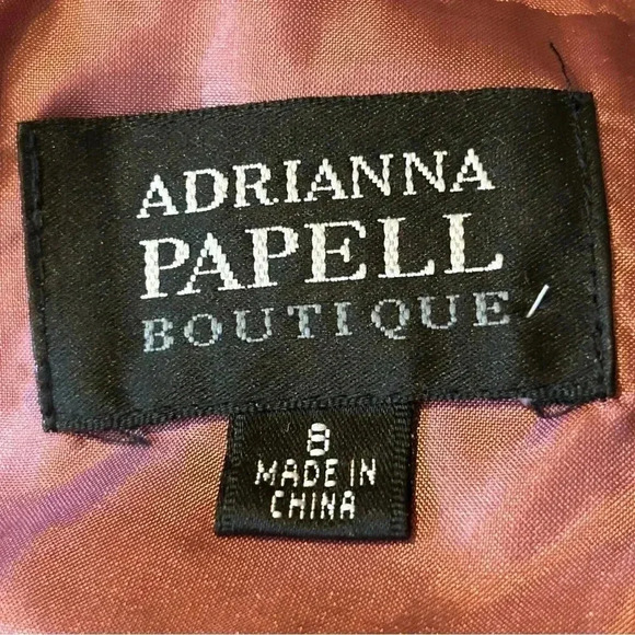 Women 8 Sexy Goth Witchy Formal Adrianna Papell Mesh Overlay Halter Dress Salmon - Picture 3 of 16